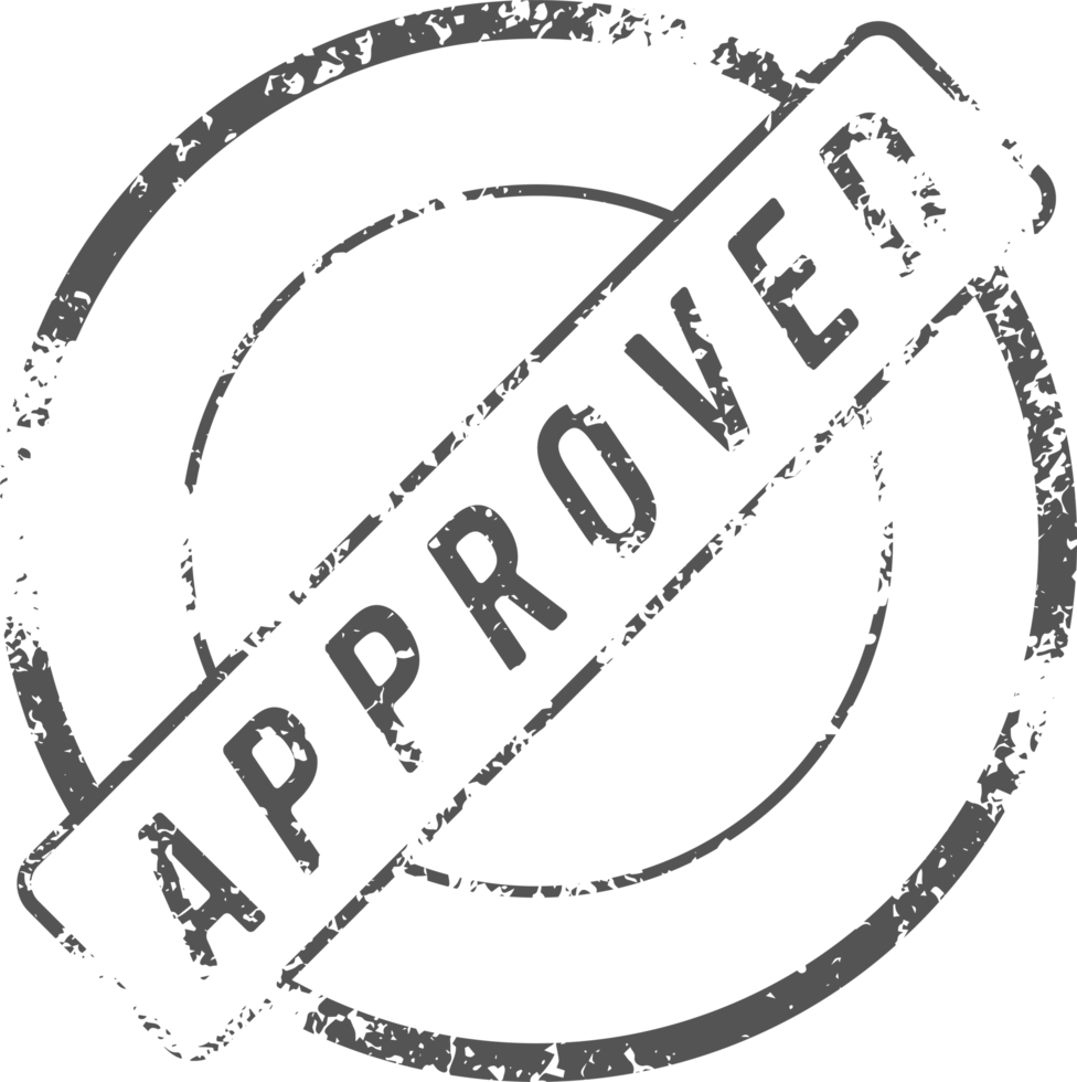 Approved stamp mark png illustration