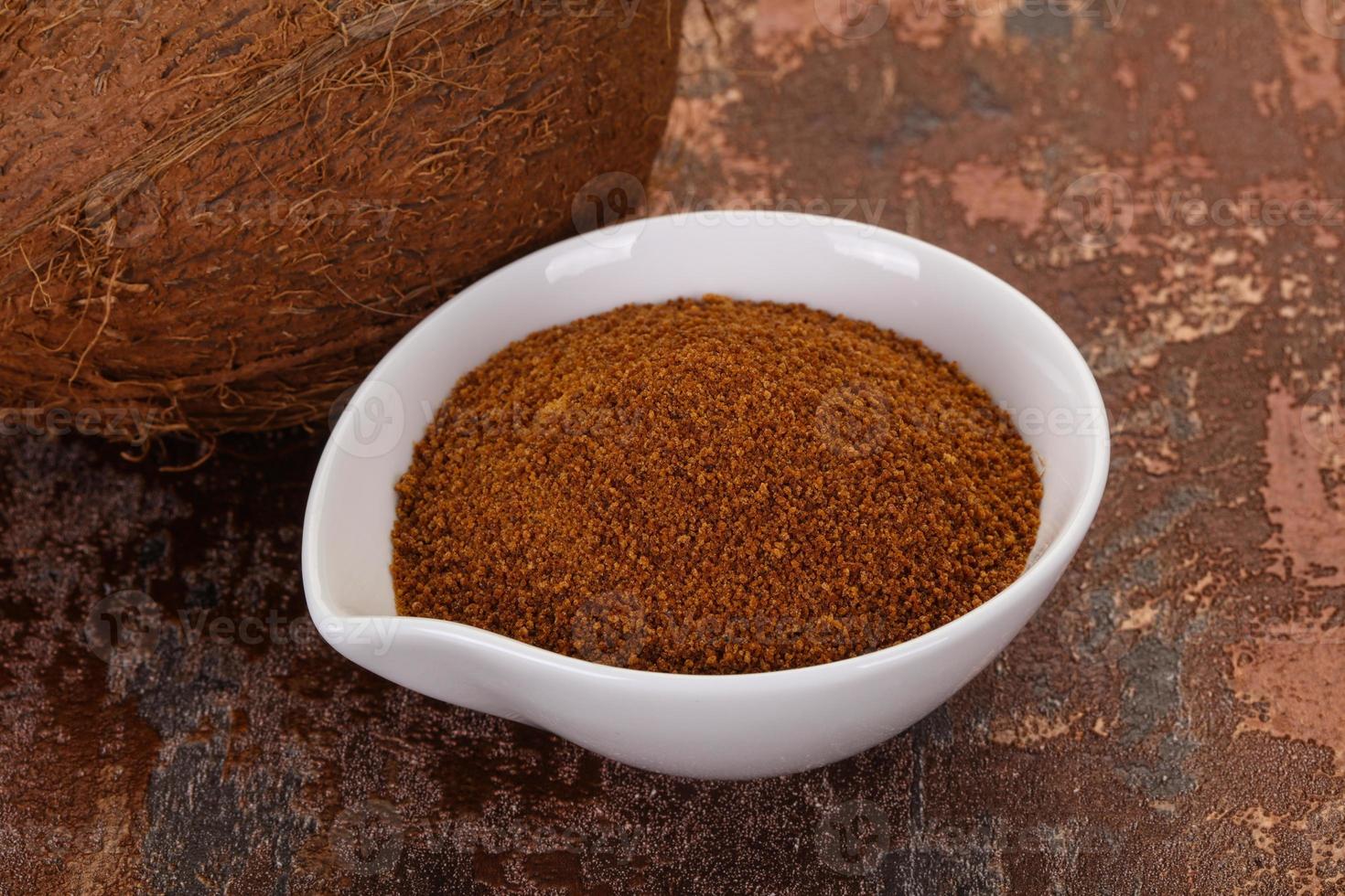 Coconut brown sugar in the bowl photo