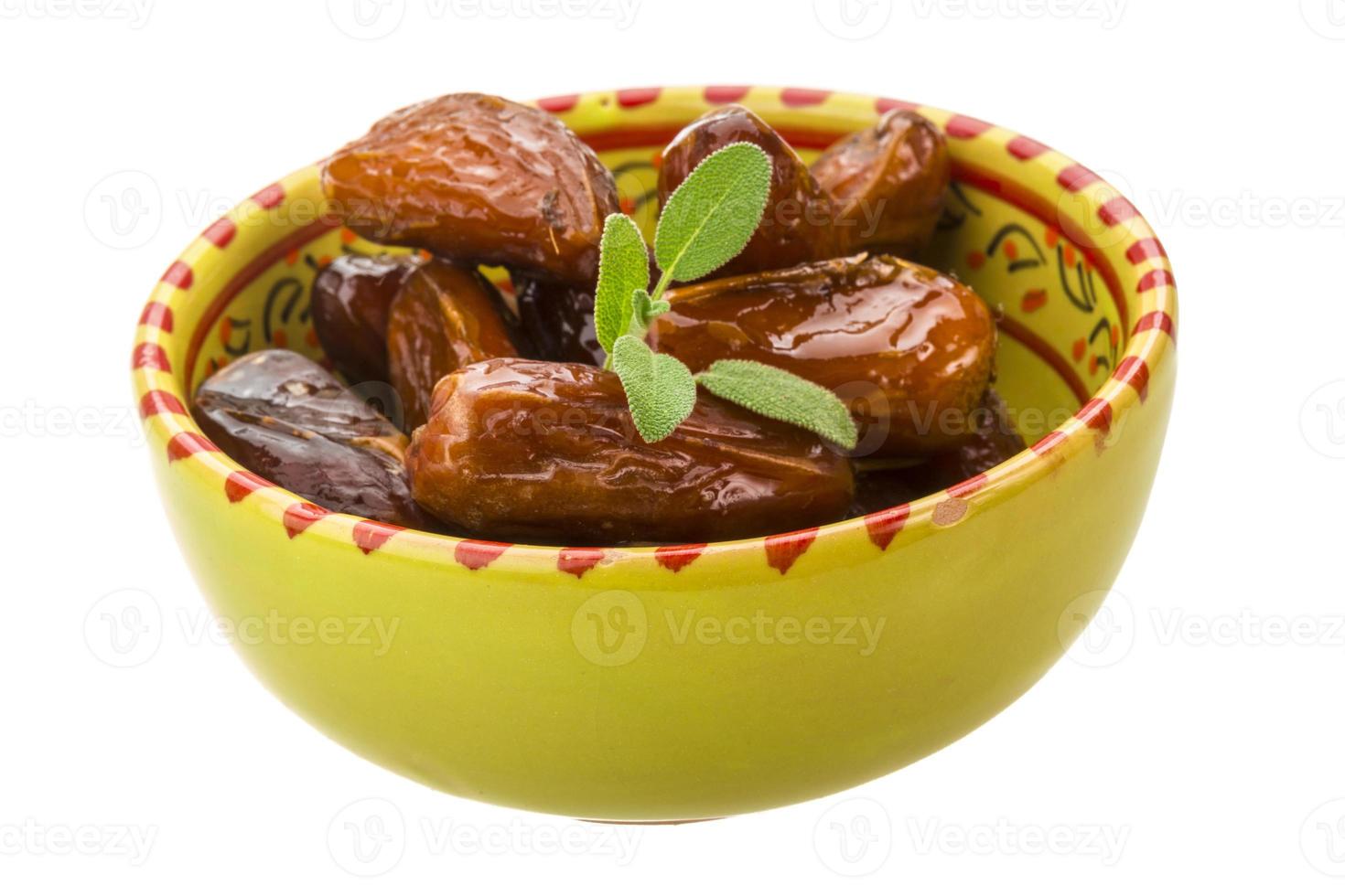 Dates on white photo