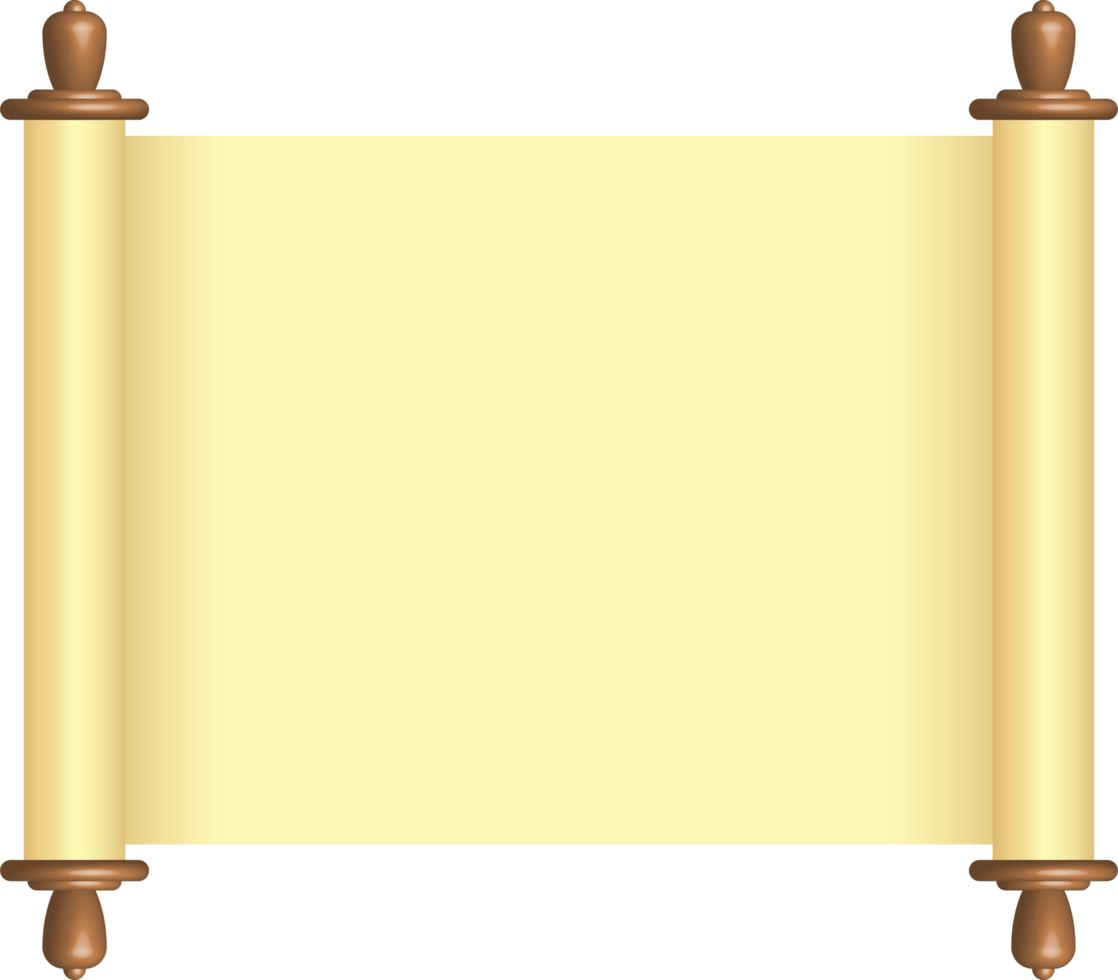 Blank paper scroll png illustration