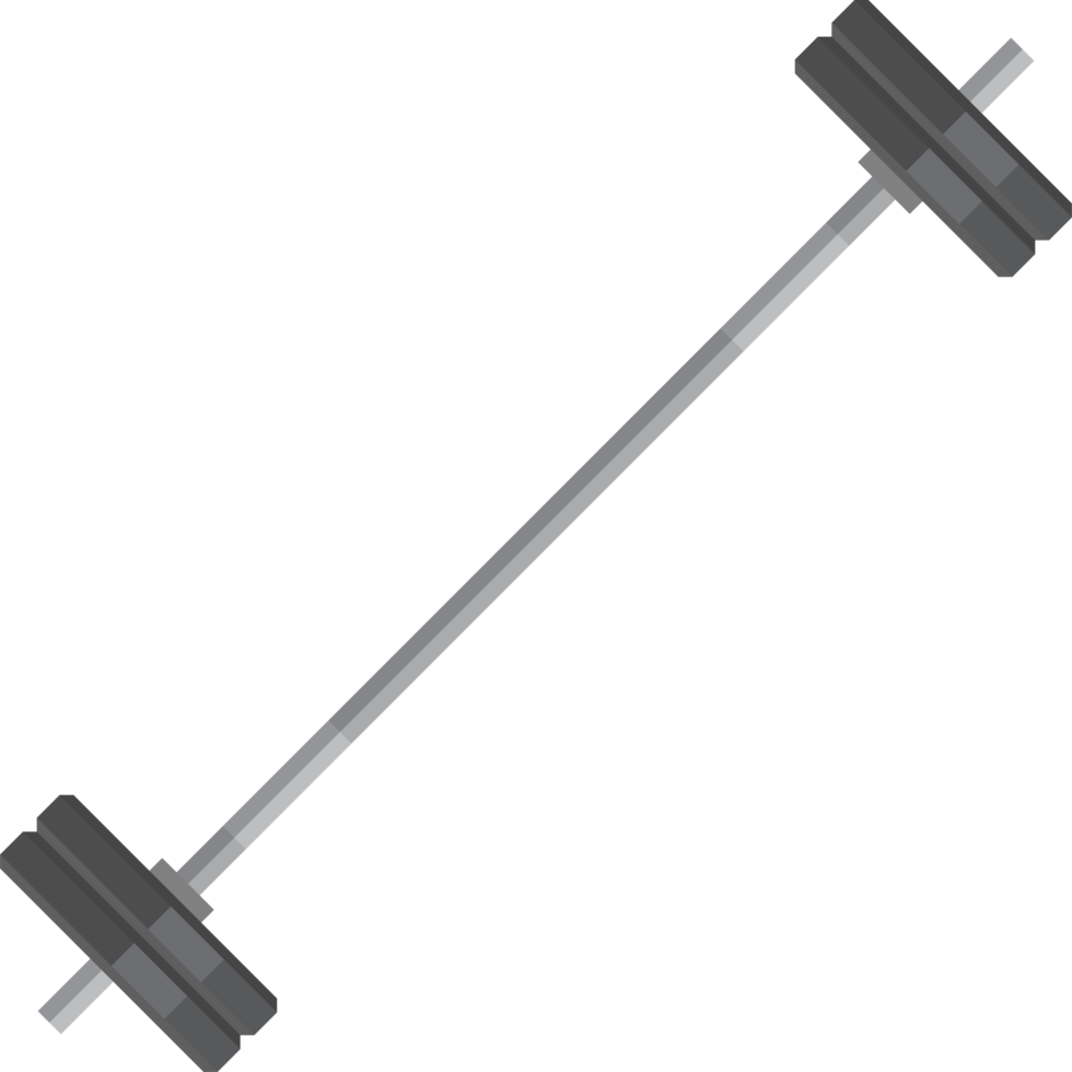 Barbell in flat style png illustration