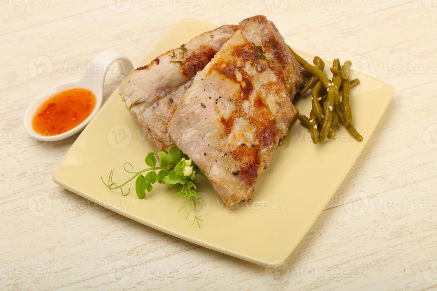 Roasted spare ribs photo