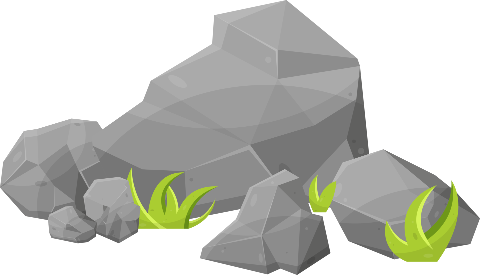Free Rock stones and boulders in cartoon style 8500953 PNG with Transparent  Background