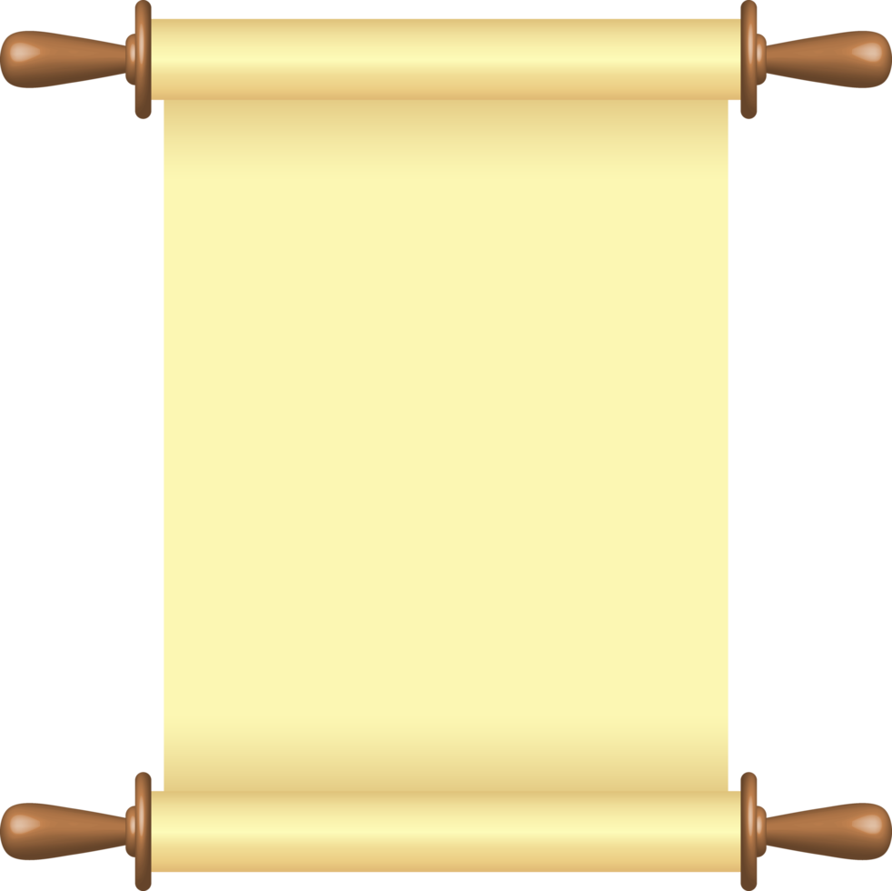Blank paper scroll png illustration