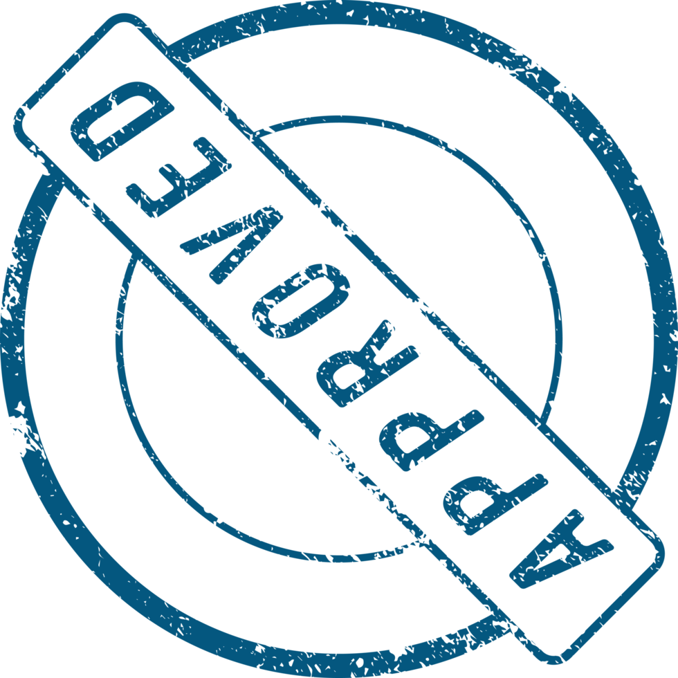 Approved stamp mark png illustration