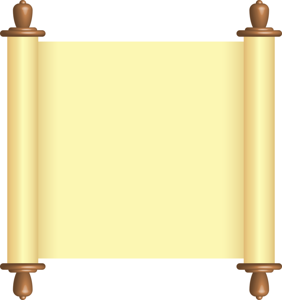 Blank paper scroll png illustration