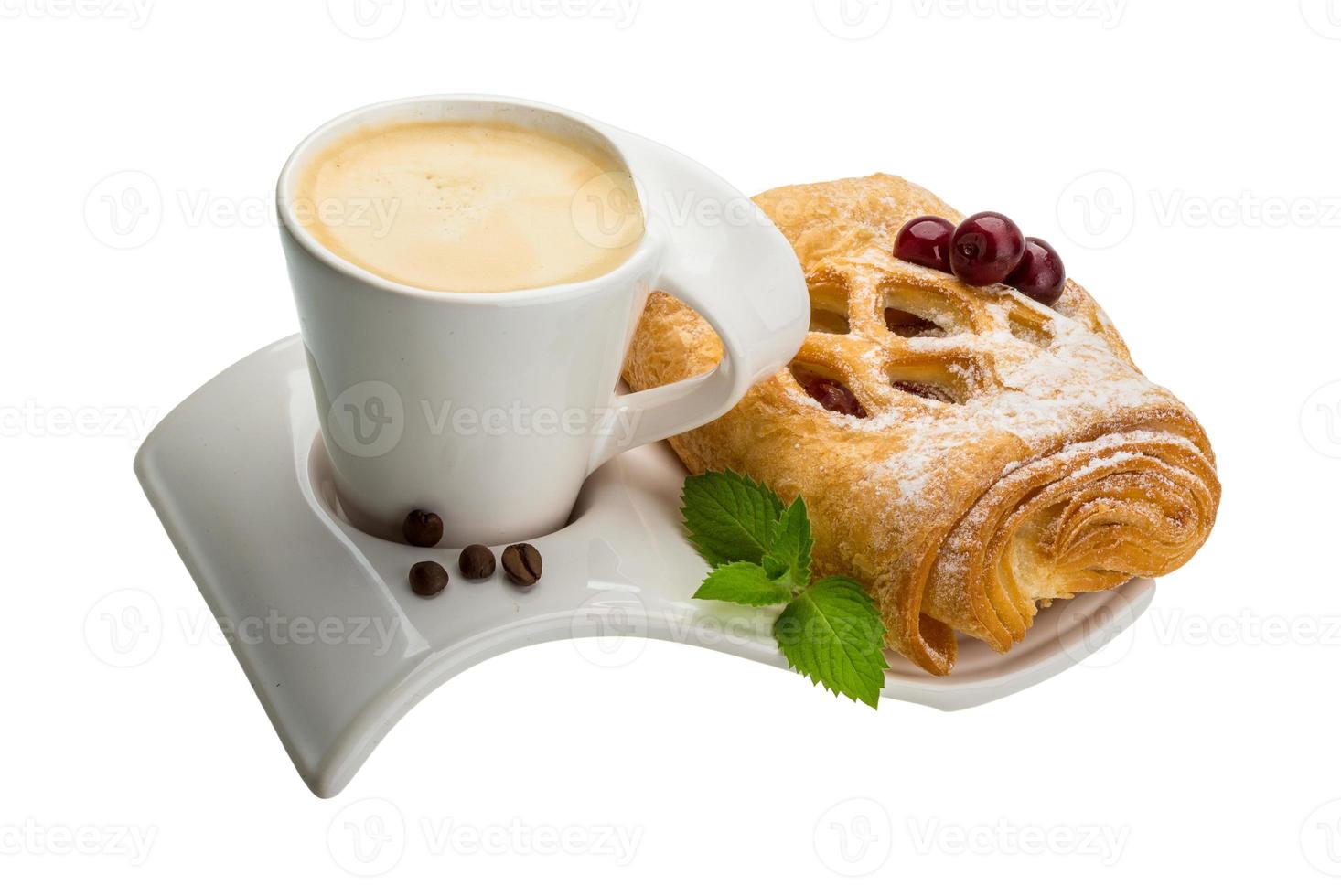 Coffee with pastry photo