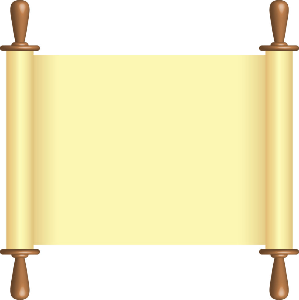Blank paper scroll png illustration