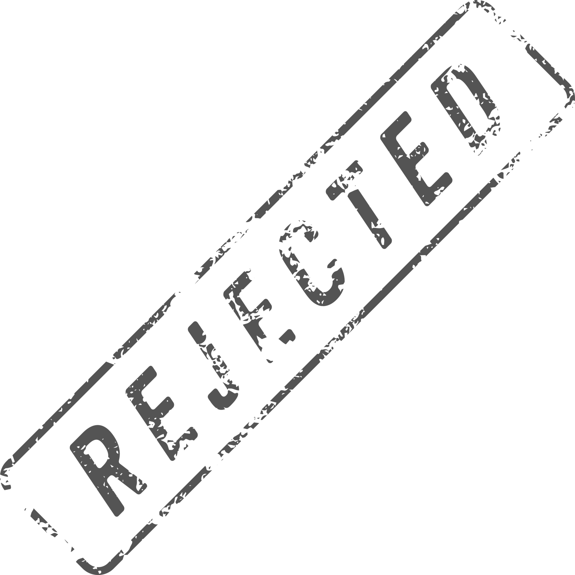 Stamp mark with rejected text 8501392 PNG