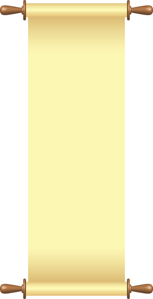 Blank paper scroll png illustration