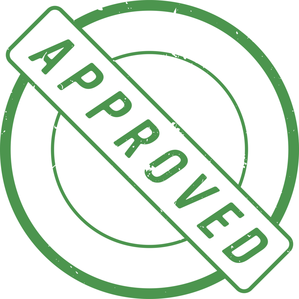 Approved stamp mark png illustration