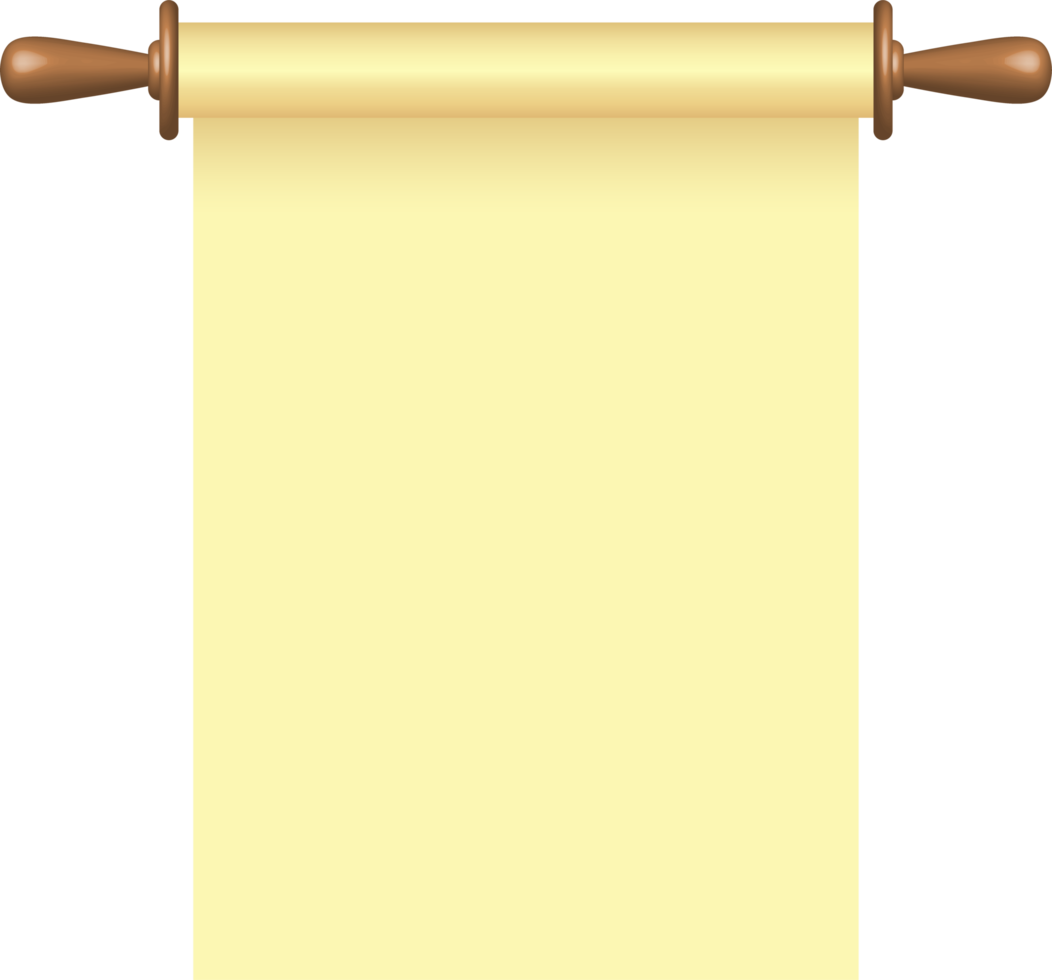 Blank paper scroll png illustration