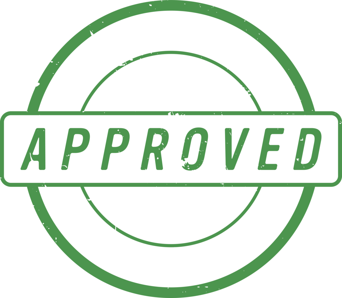 Approved stamp mark png illustration