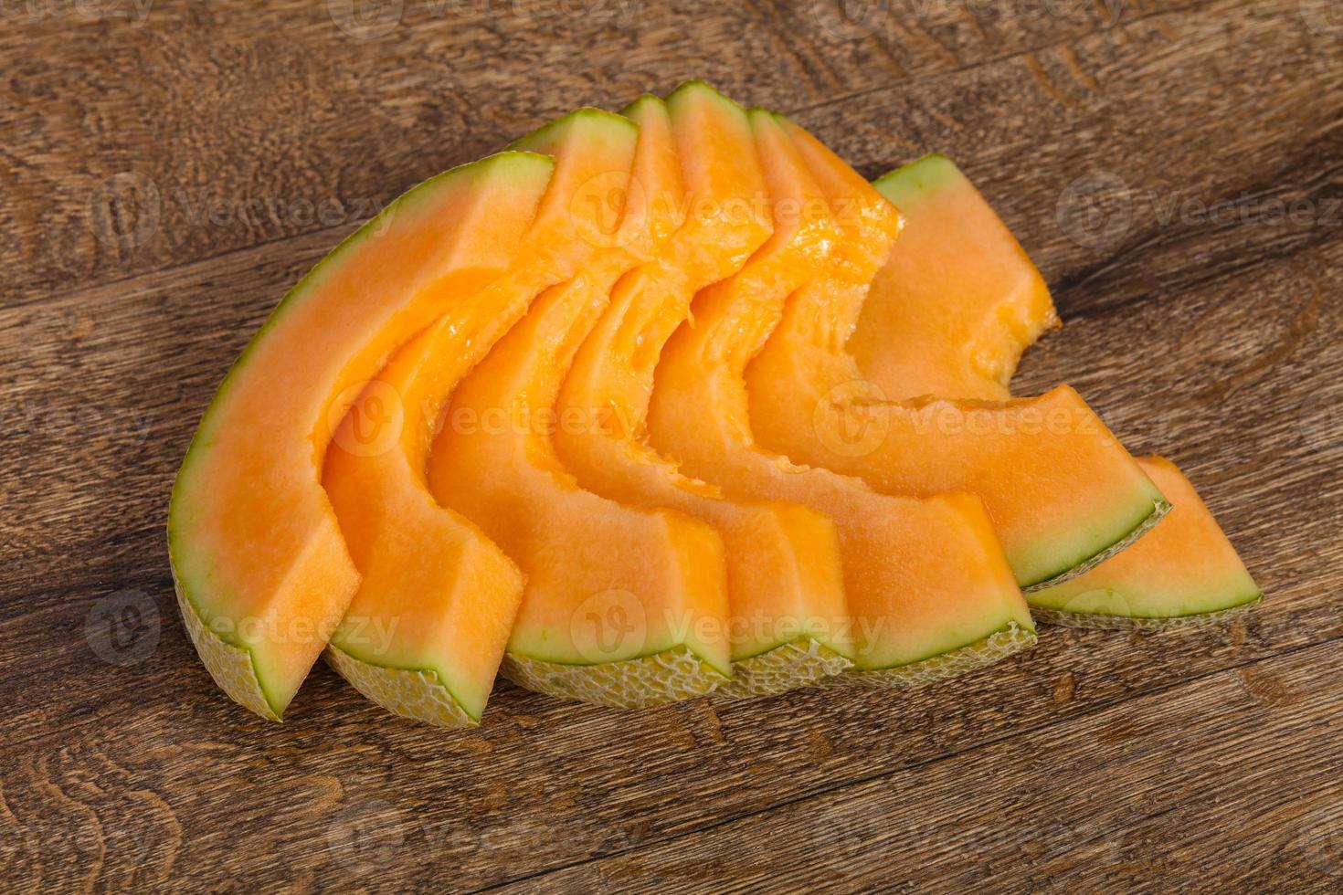 Sliced tasty sweet sliced melon photo