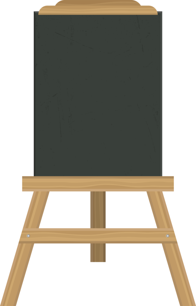 Blackboard easel png illustration isolated on white background