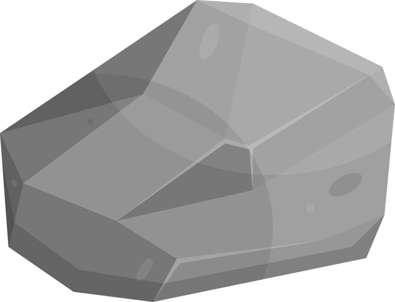 Rock stones and boulders in cartoon style png