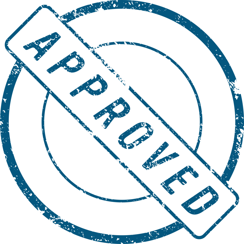 Approved stamp mark png illustration