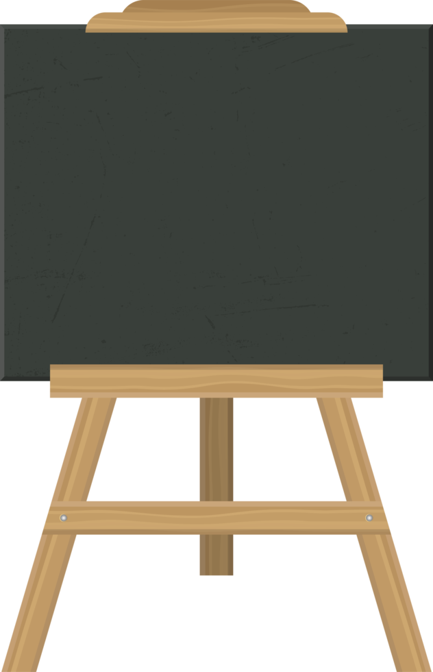 Blackboard easel png illustration isolated on white background