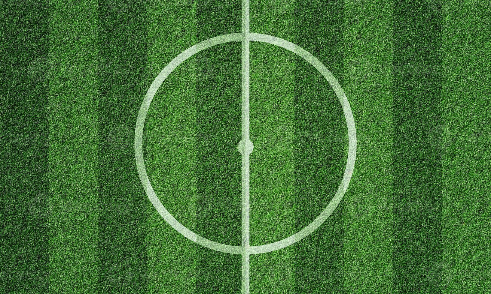 campo de fútbol en el estadio de fútbol con patrón de césped de línea y  círculo