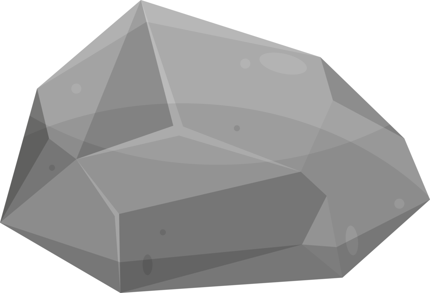 Rock stones and boulders in cartoon style png