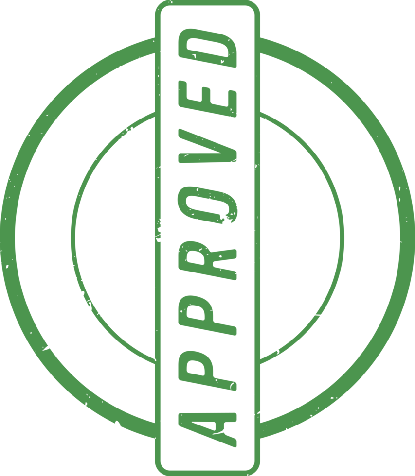 Approved stamp mark png illustration