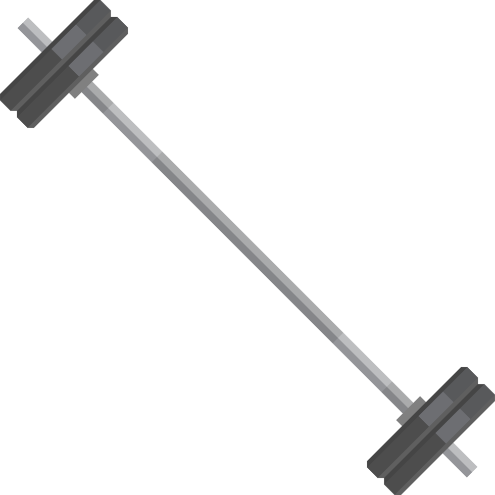 Barbell in flat style png illustration