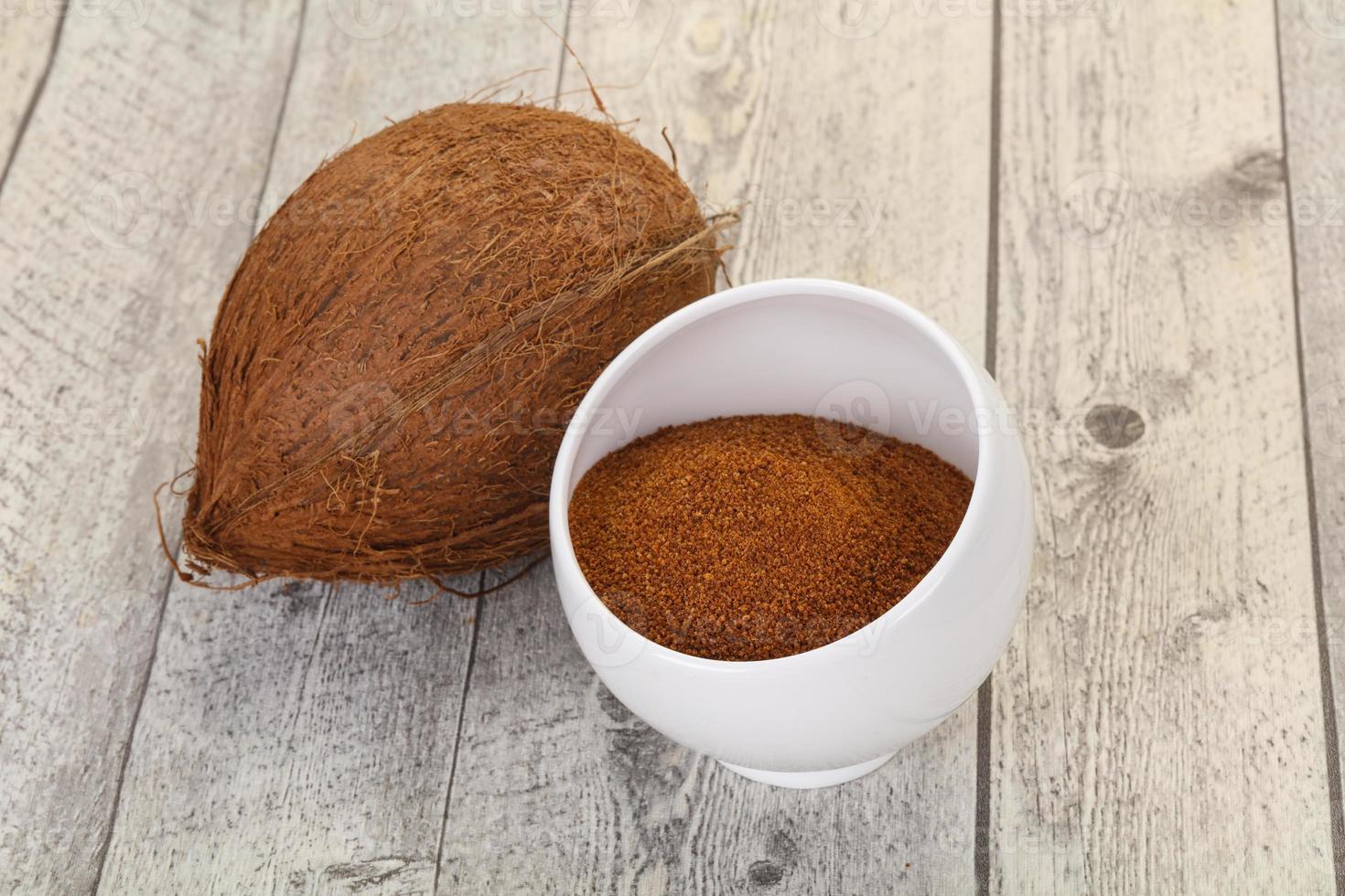 Coconut brown sugar in the bowl photo