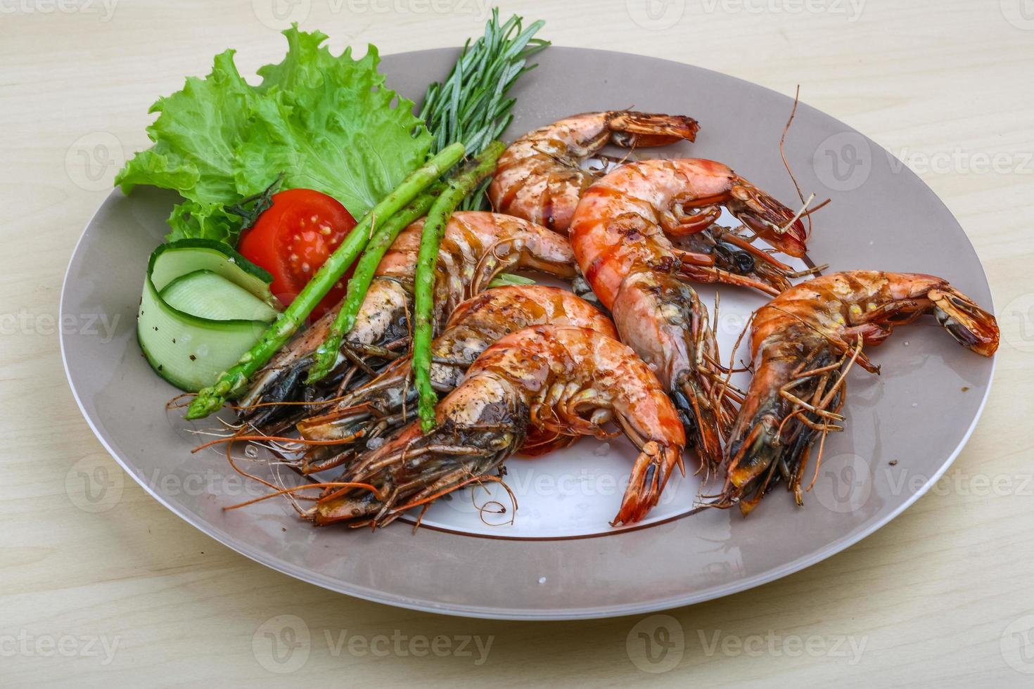 Grilled tiger prawn photo