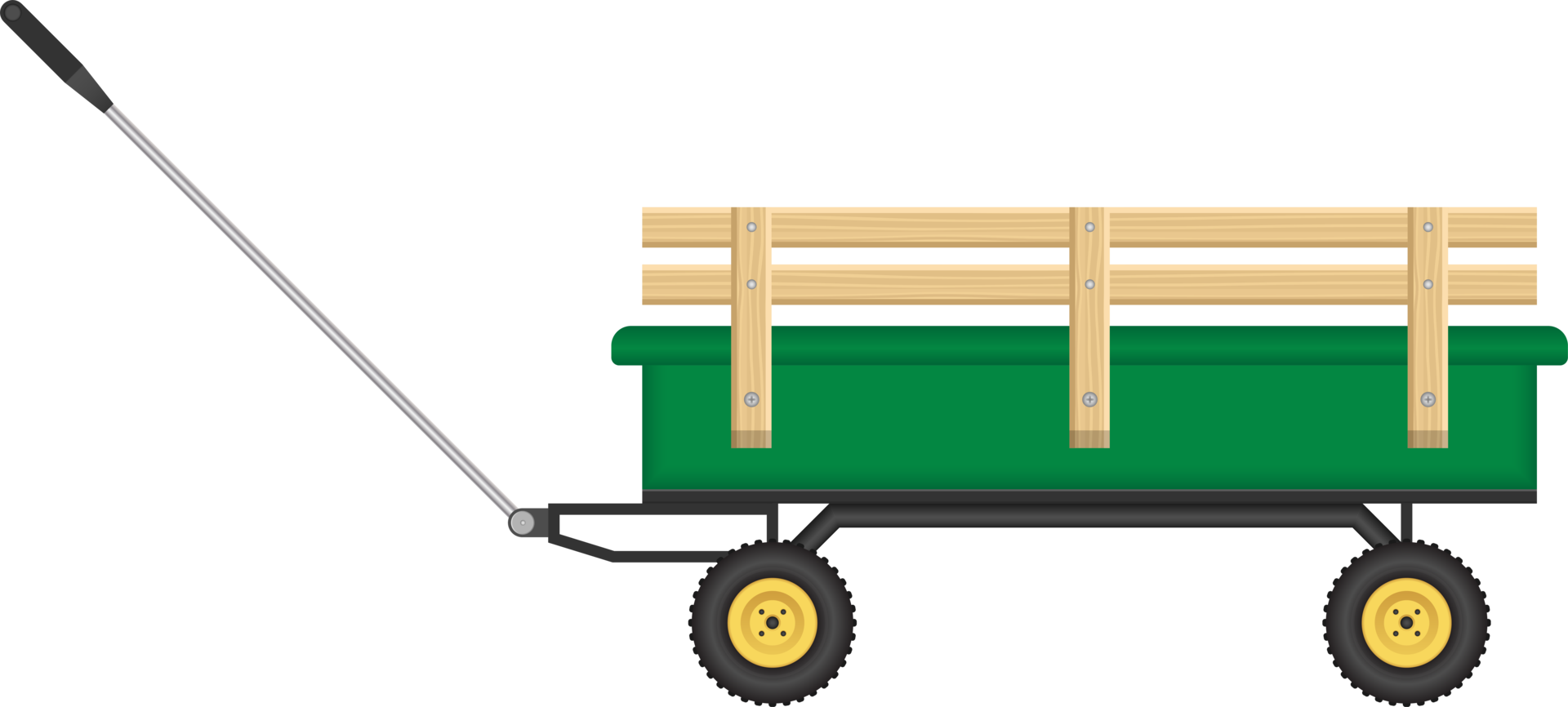 Green garden cart png illustration