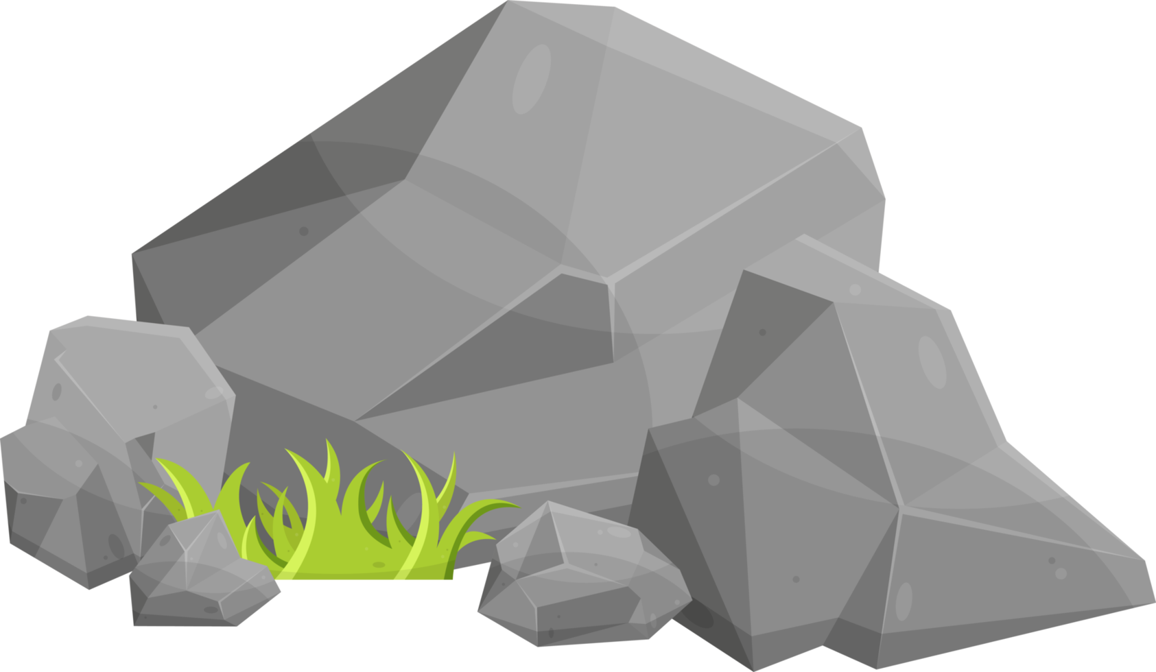 pietre di roccia e massi in stile cartone animato png