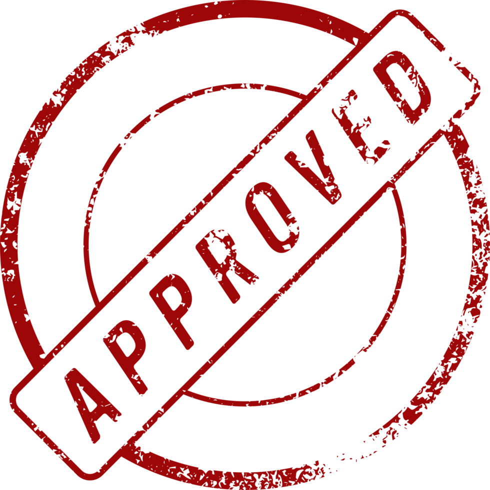 Approved stamp mark png illustration