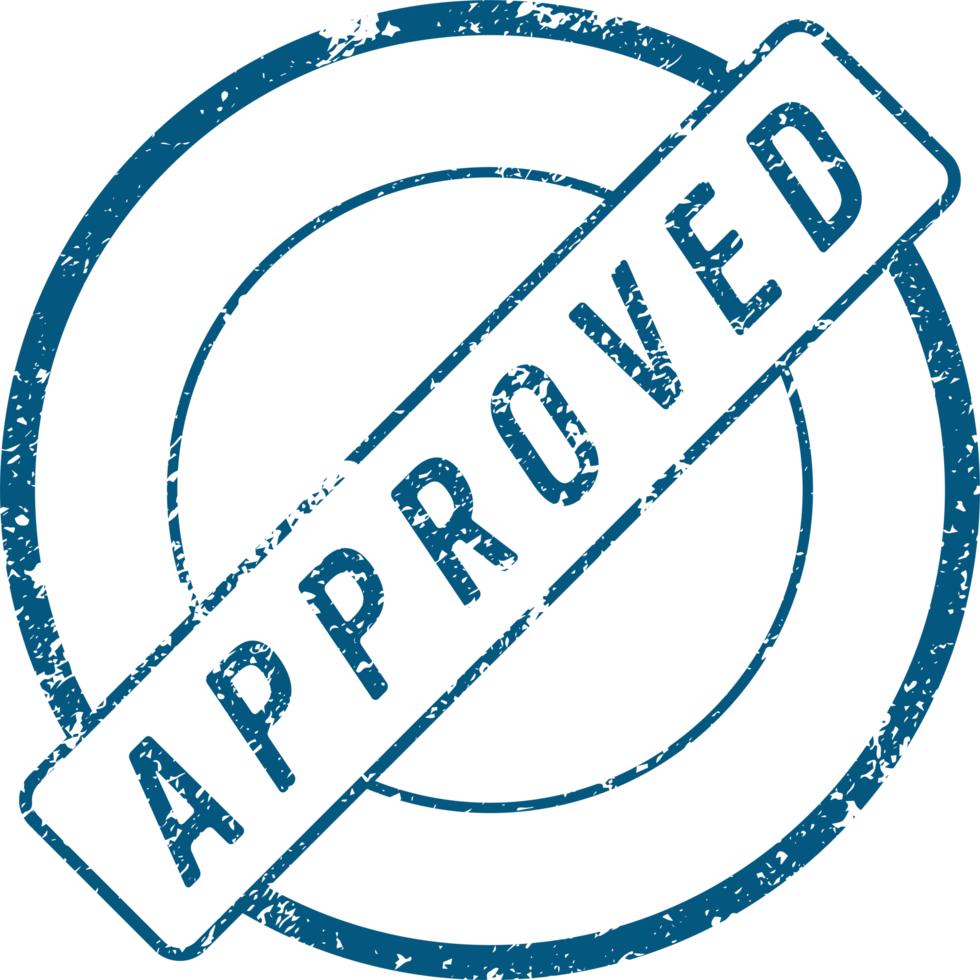 Approved stamp mark png illustration