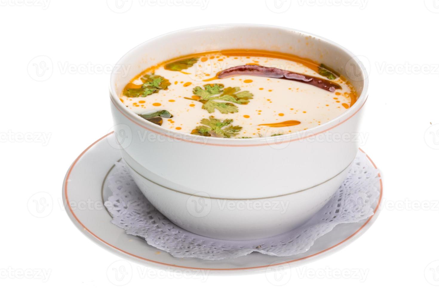 Thai famous soup Thom Yam photo