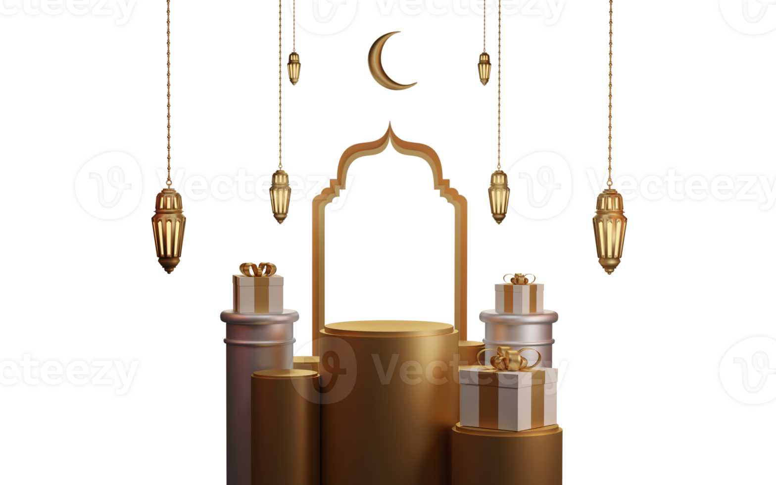 ornamento ilustração 3d do ramadã png
