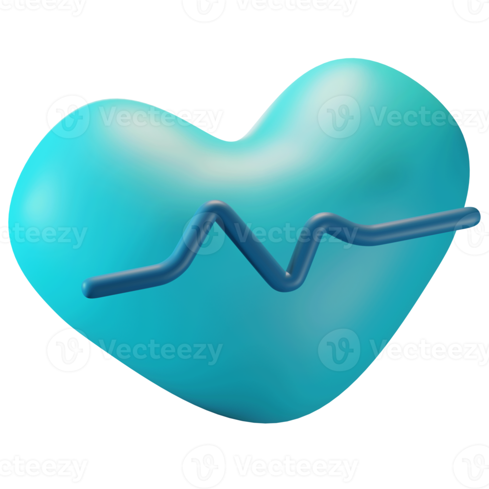 3D Icon Illustration, Healthcare, Heart rate, For web, app, infographic png