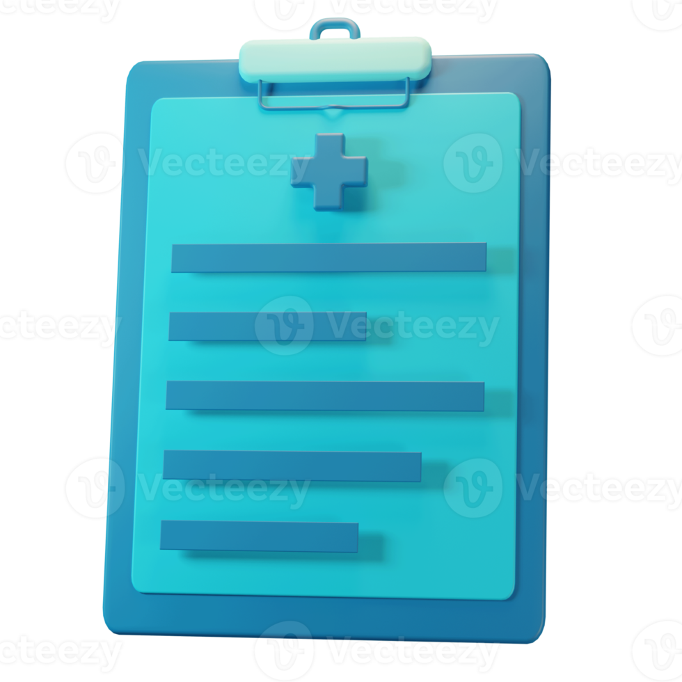 3D Icon Illustration, Healthcare, Doctor Notes, For web, app, infographic png