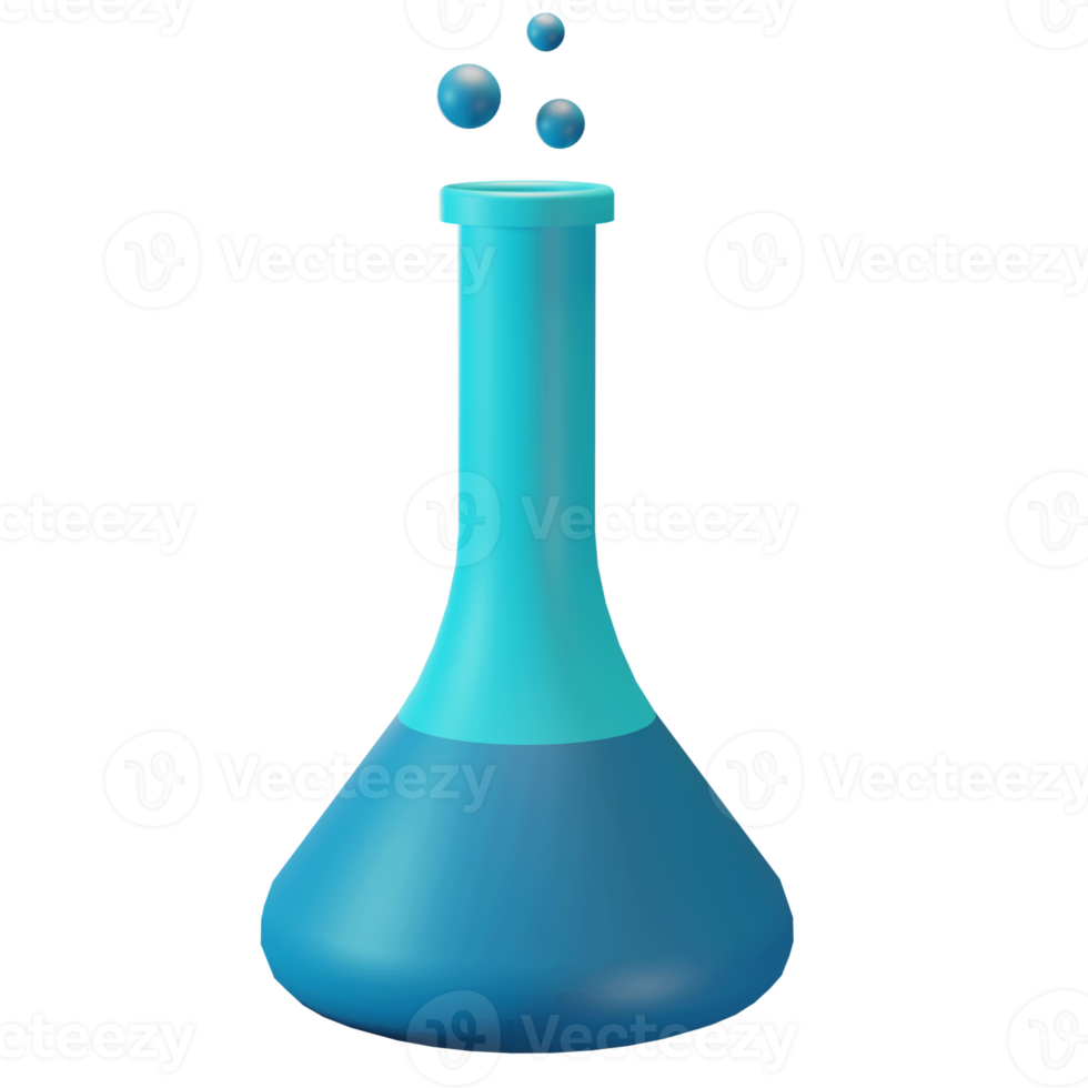 3D Icon Illustration, Healthcare, Chemistry bottle, For web, app, infographic png