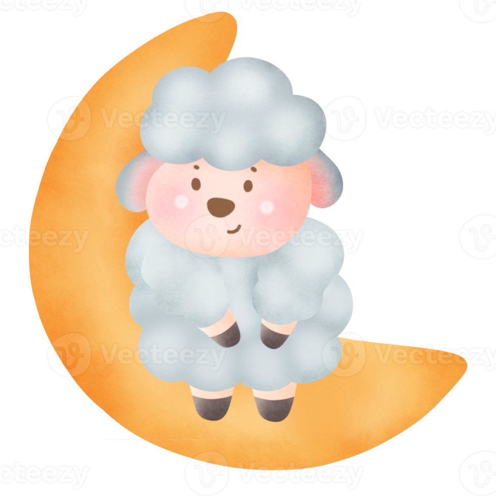 watercolor cute sheep png