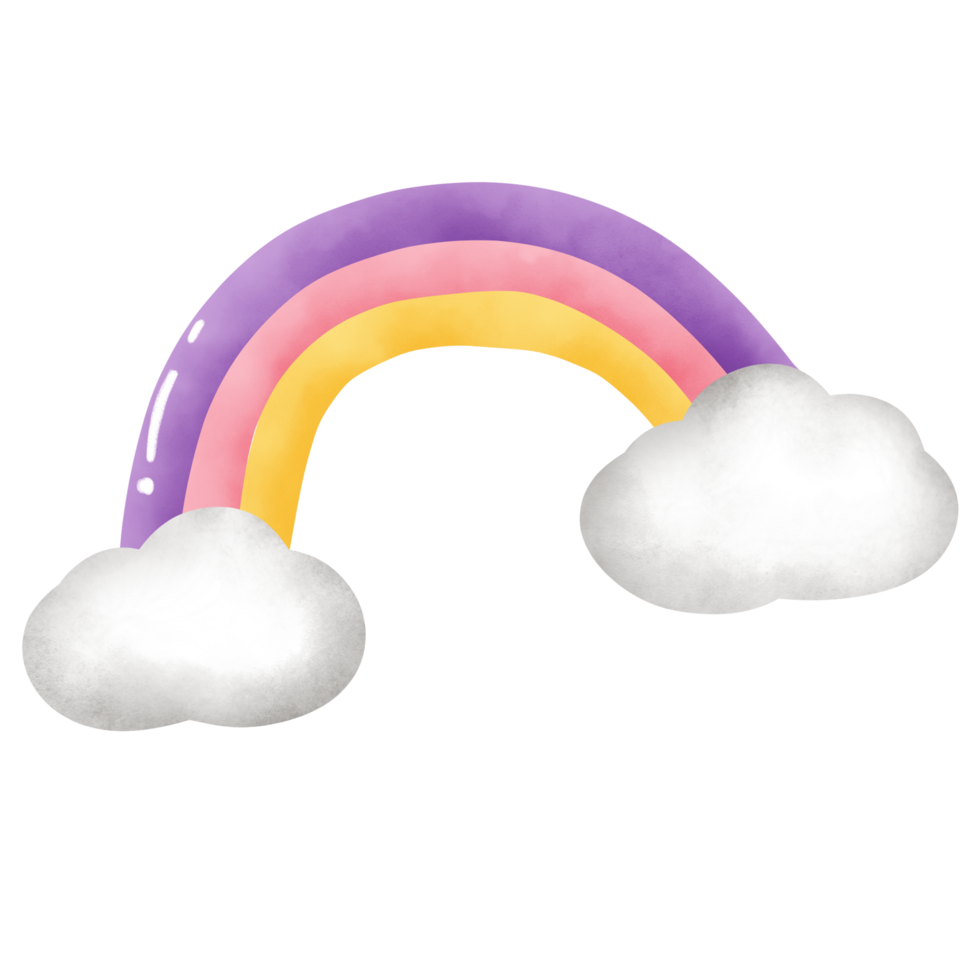 aquarelle arc en ciel clipart png