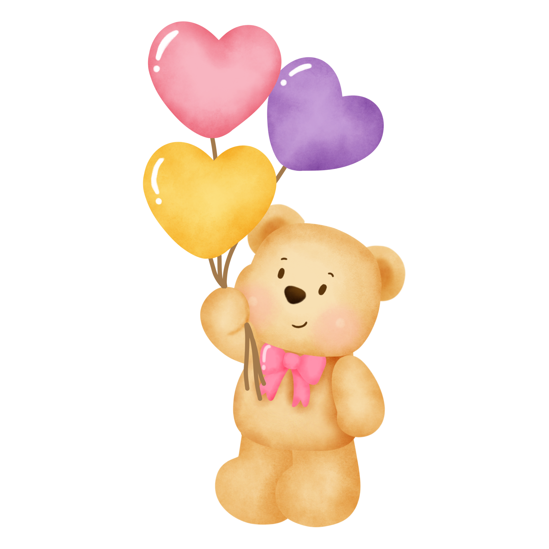 Teddy Bear Clipart, Bear PNG, Baby Bear, PNG, Baby Shower, Digital