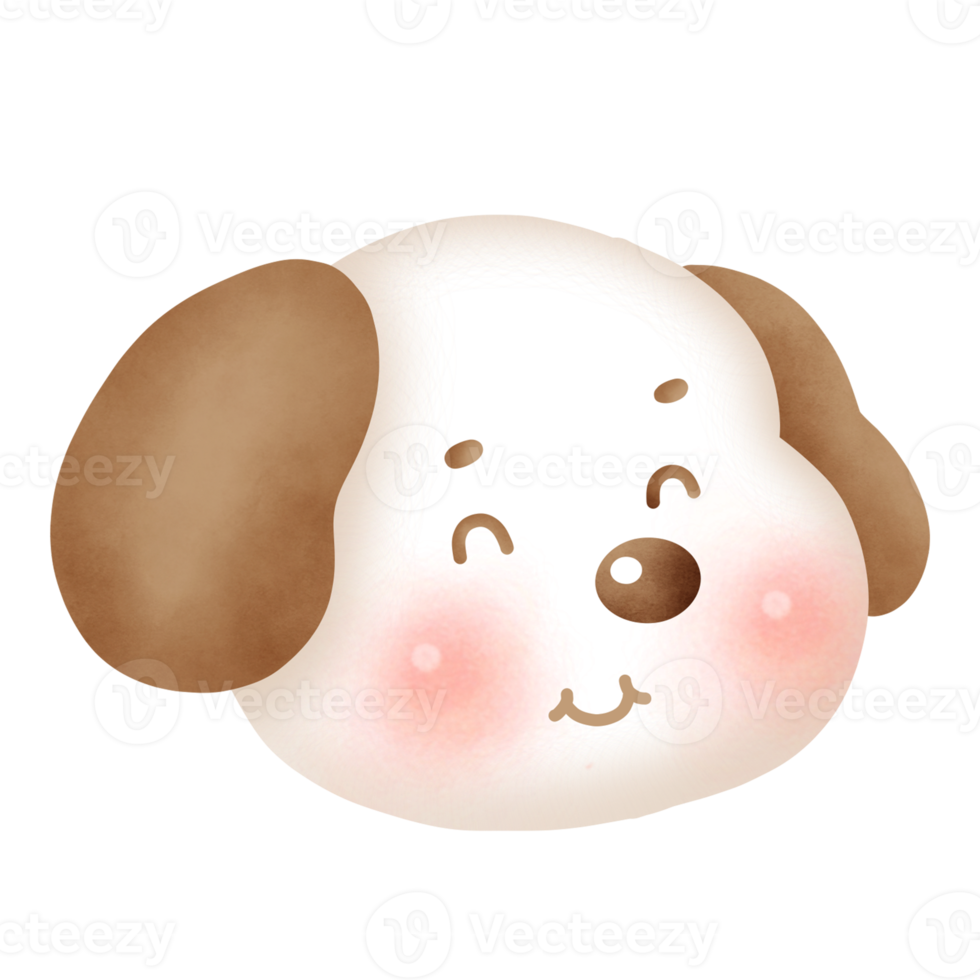 clipart de cachorro fofo em aquarela png