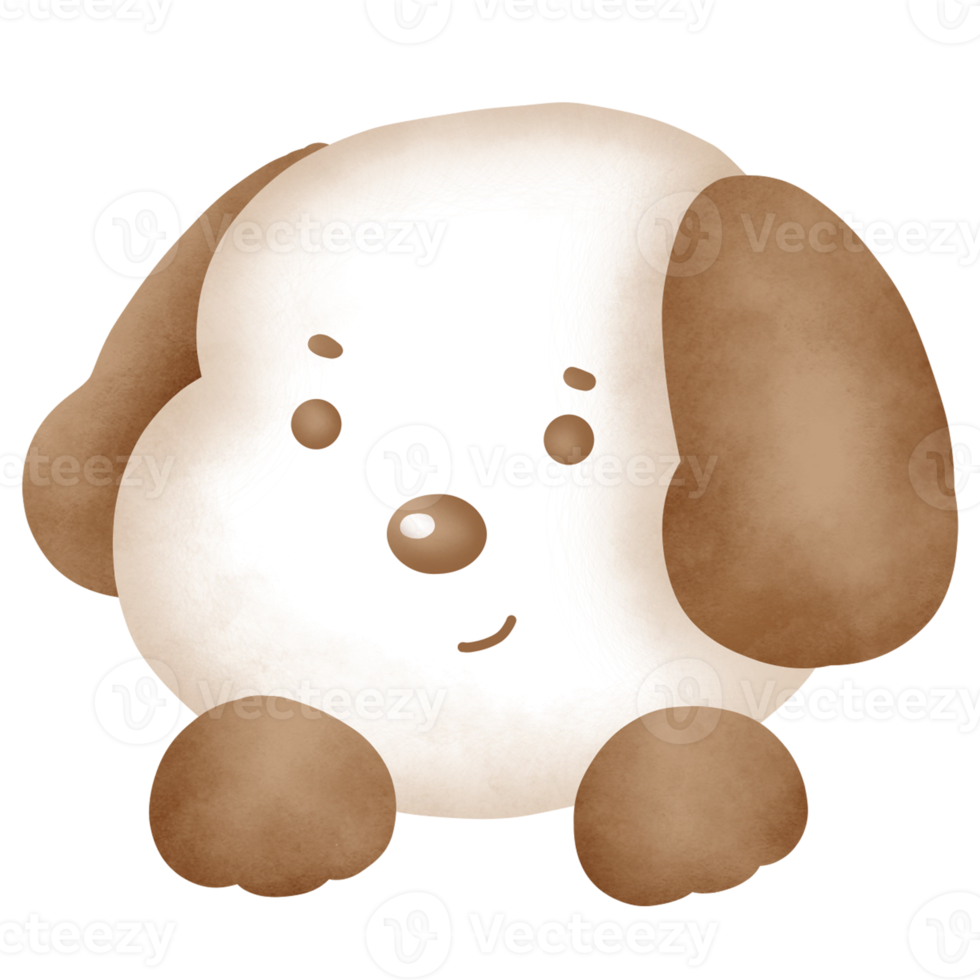 Watercolor Cute dog clipart png