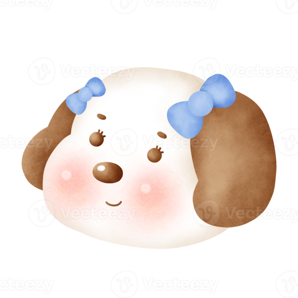 Watercolor Cute dog clipart png