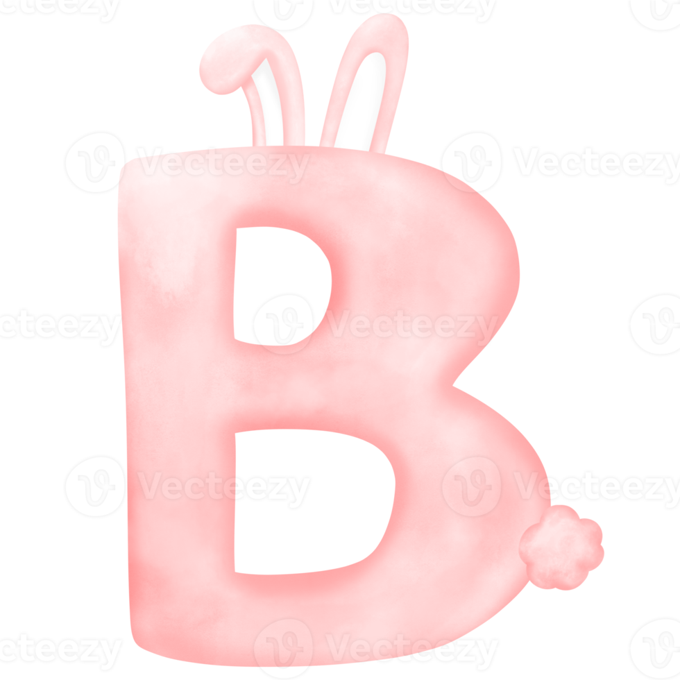 lettre de l'alphabet lapin png