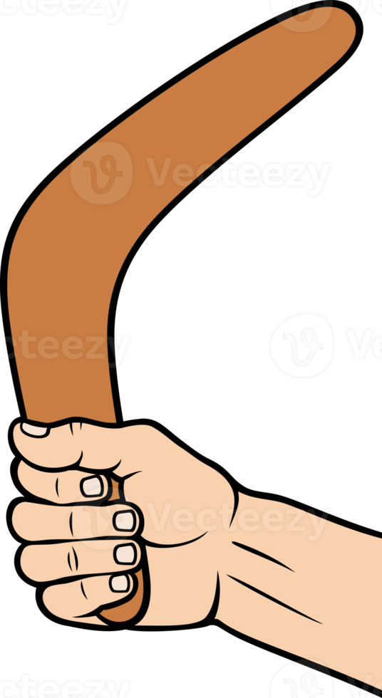 Boomerang in hand png illustration