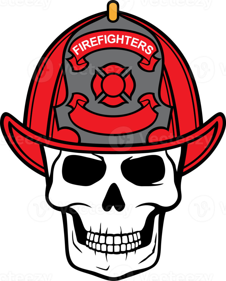 bombero calavera color png ilustración