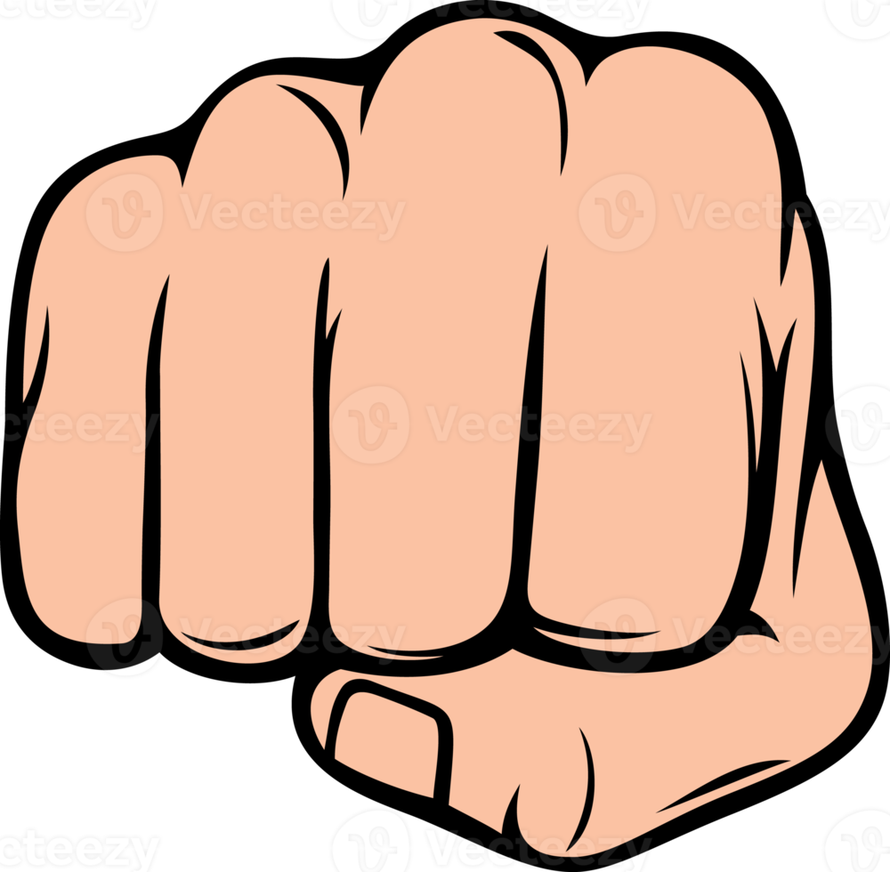 Human hand punching png illustration