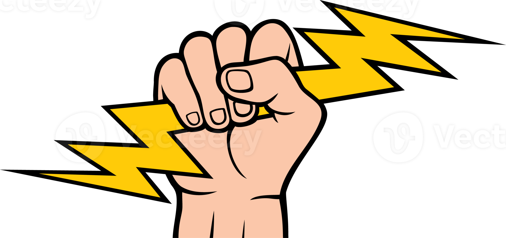 Hand Holding Lightning Bolt png illustration