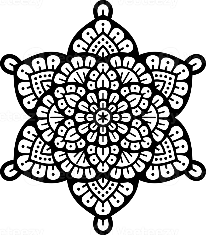 mandala em camadas png - estilo boho