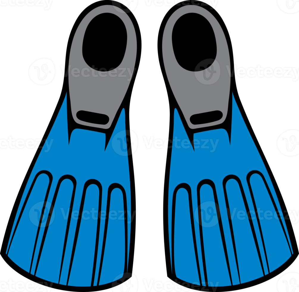 blå simfötter - fenor png illustration